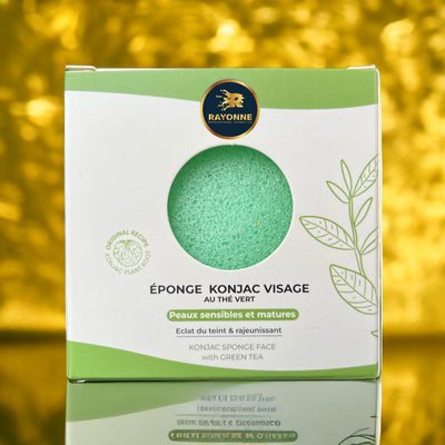 ÉPONGE KONJAC VISAGE AU THÉ VERT